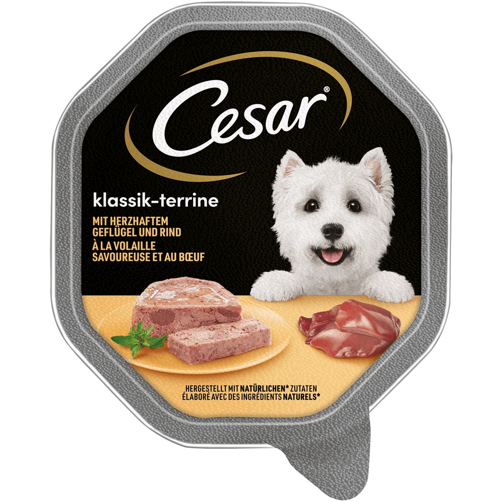 CESAR® Klassik-Terrine mit Geflügel & Rind, 150g - 1