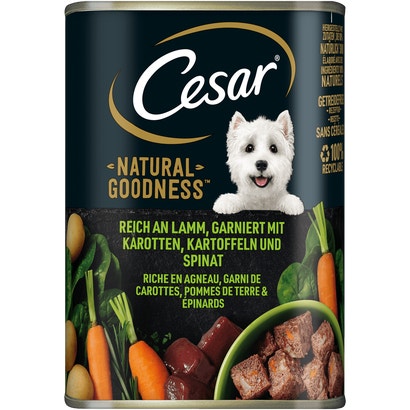 CESAR® NATURAL GOODNESS™ Terrine mit Lamm, Superfoods, ohne Getreide, Dose