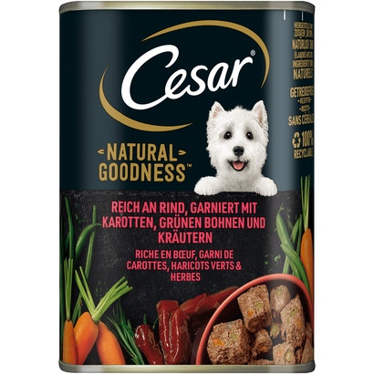 CESAR® NATURAL GOODNESS™ Terrine mit Rind, Superfoods, ohne Getreide, Dose
